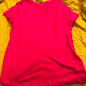 Bright pink, ribbed, high neck tshirt sz xl
